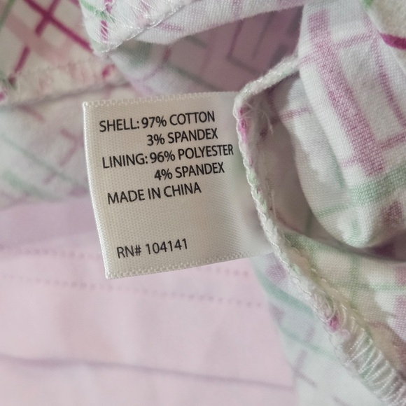 Lady Hagen Skort Womens 8 Multicolor Pink Ribbon Golf Geometric Lined Athletic - Picture 6 of 7